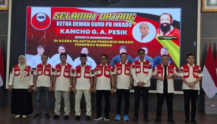 Evi Yandri Rajo Budiman Dikukuhkan Sebagai Ketua Pengprov Inkado Sumbar
