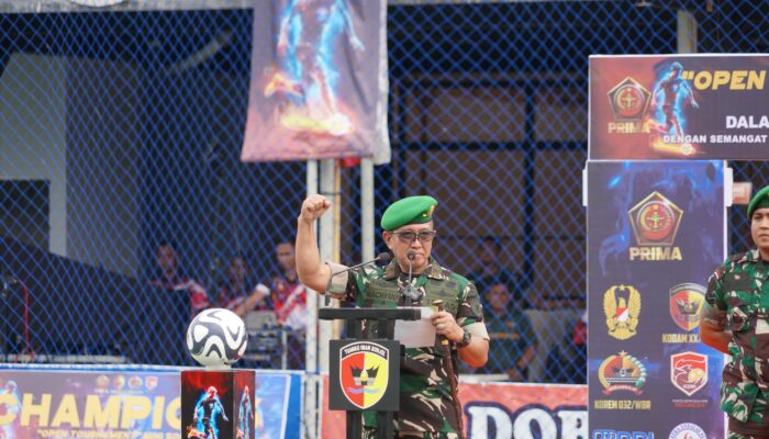 Danrem 032/Wbr Buka Turnamen Mini Soccer Piala Panglima TNI 2025
