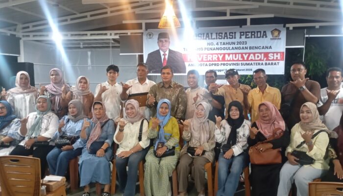 Sekretaris Komisi IV DPRD Sumbar Verry Mulyadi Sosialisasikan Perda No.4/2023 tentang Penanggulangan Bencana